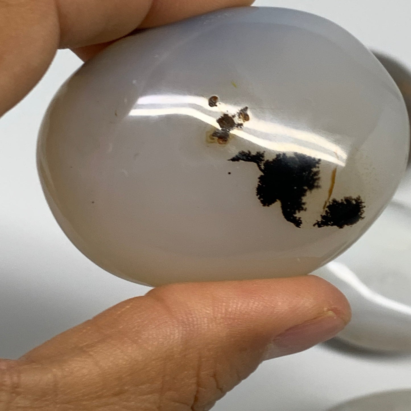 2.2 lbs, 13 pcs, 1.7"-2.2", Natural Orca Agate Palm-Stone Polished, B27831