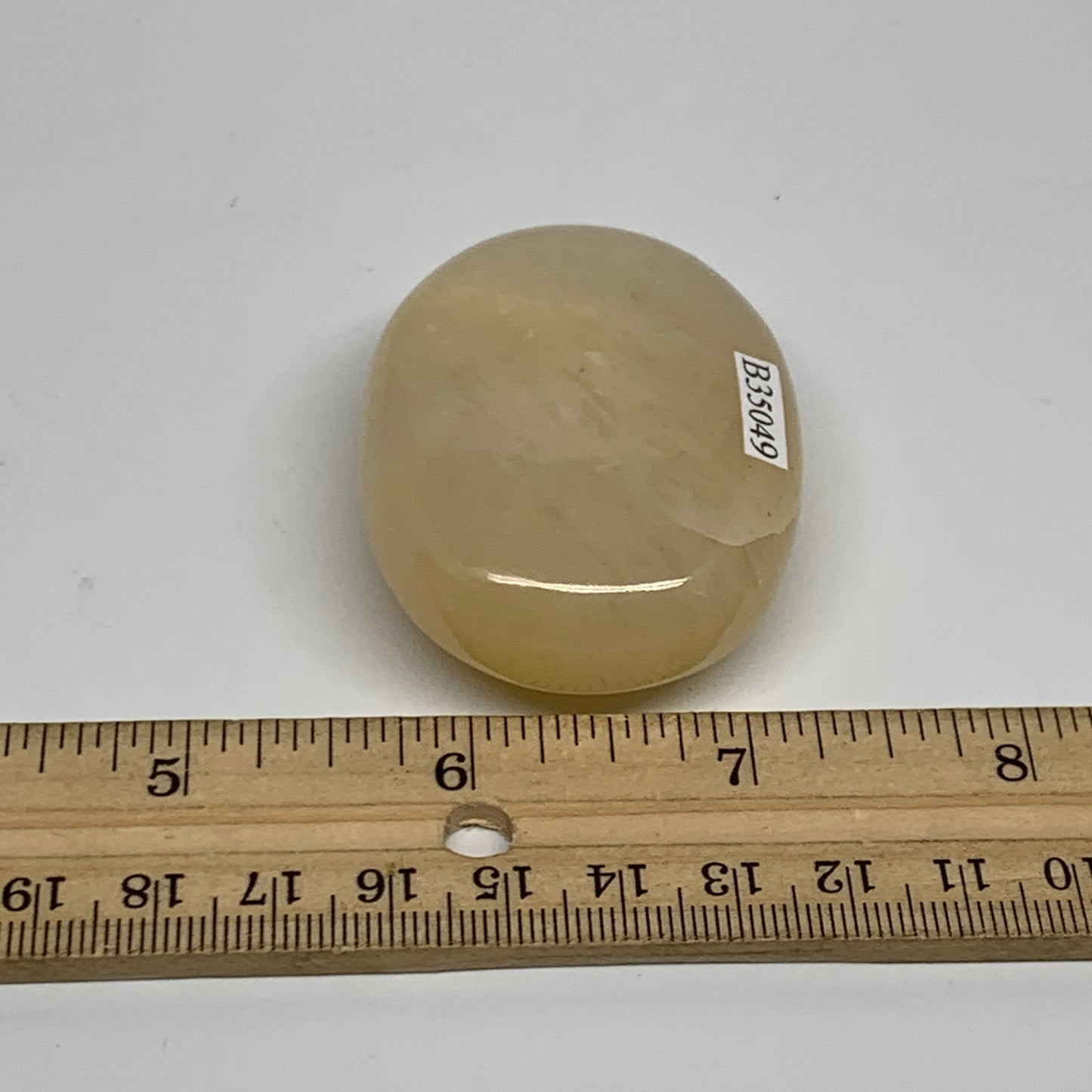 83.3g, 2.3"x1.7"x0.8", Yellow Aventurine Palm-Stone Crystal Stone, B35049