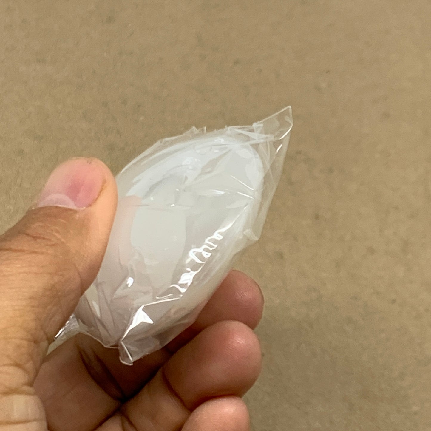 100g, 2.8"x1.9"x1", White Selenite Palmstone Crystal Pillow Reiki, B36360