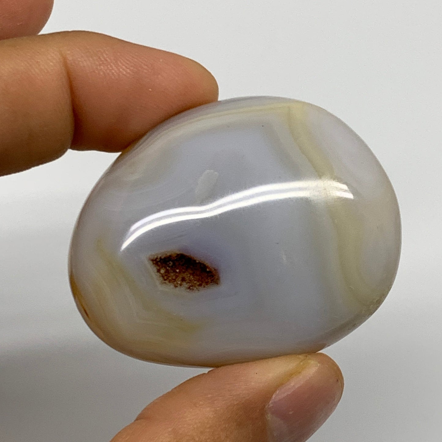 2.2 lbs, 15 pcs, 1.4"-2.2", Natural Orca Agate Palm-Stone Polished, B27832