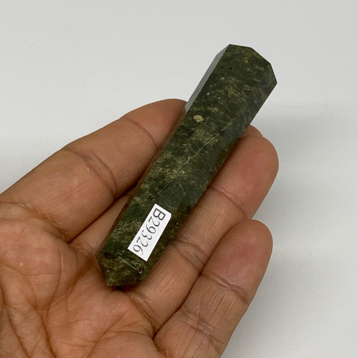 49.9g, 3.1"x0.7",  Natural Vasonite Tower Point Crystal from India, B29326