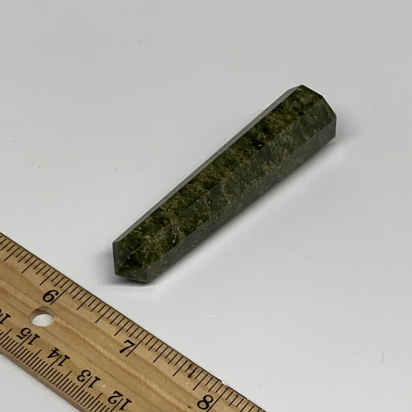 49.9g, 3.1"x0.7",  Natural Vasonite Tower Point Crystal from India, B29326