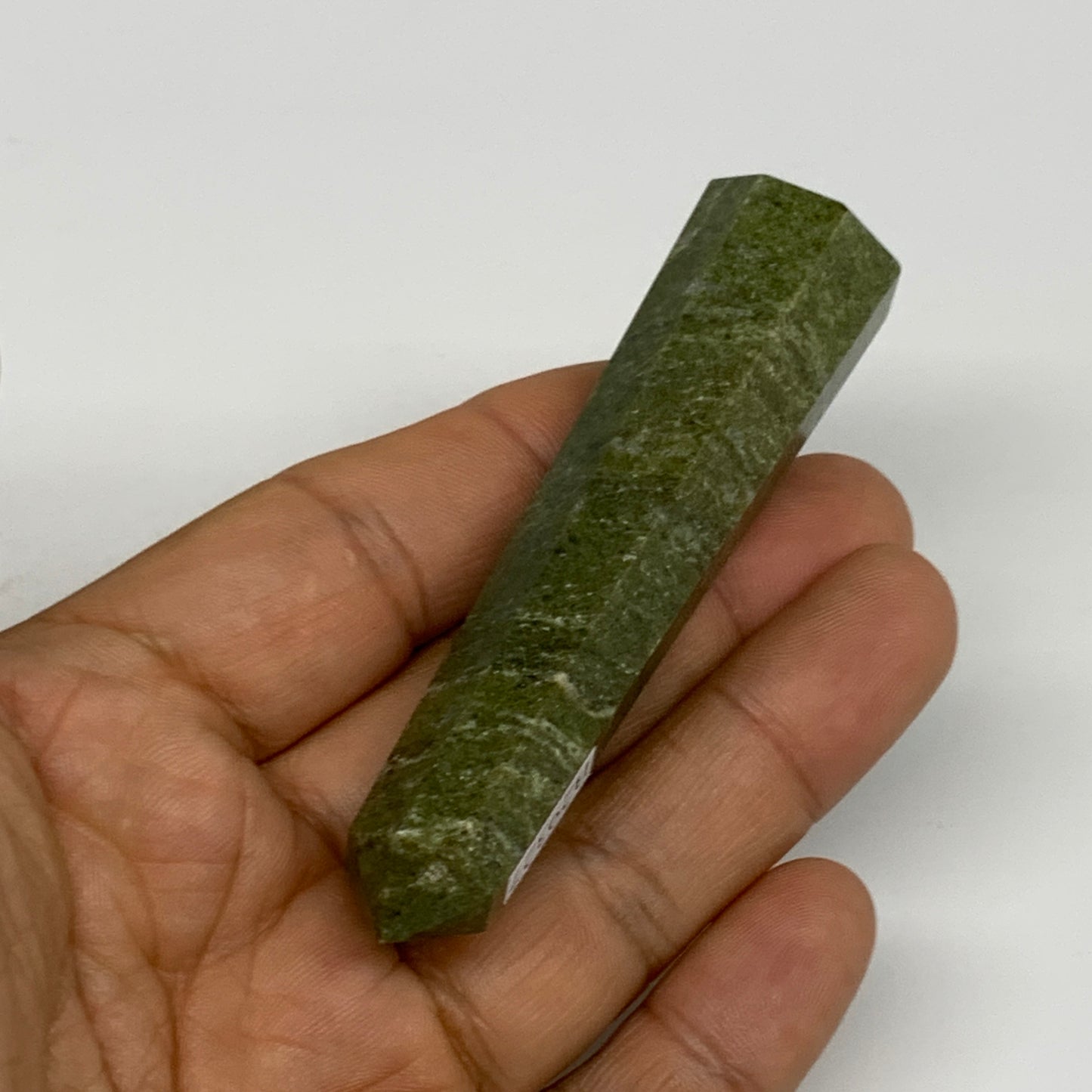 52.9g, 3.2"x0.7",  Natural Vasonite Tower Point Crystal from India, B29327
