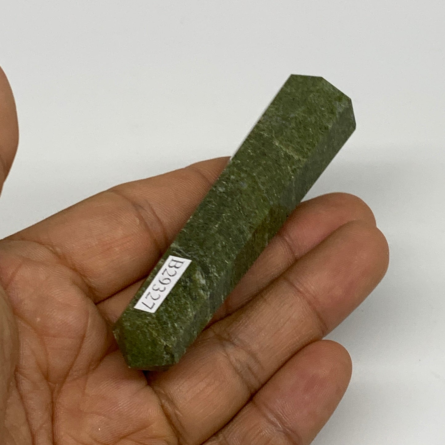 52.9g, 3.2"x0.7",  Natural Vasonite Tower Point Crystal from India, B29327