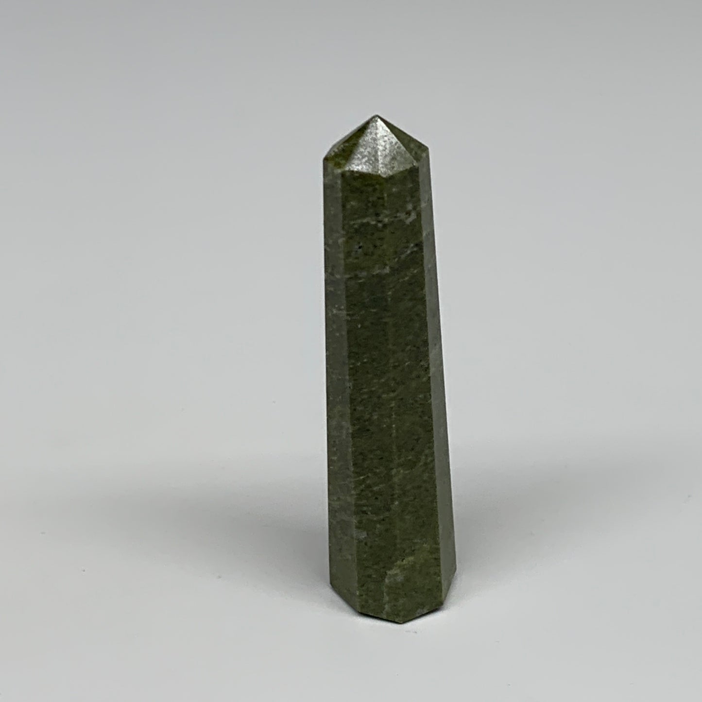 52.9g, 3.2"x0.7",  Natural Vasonite Tower Point Crystal from India, B29327