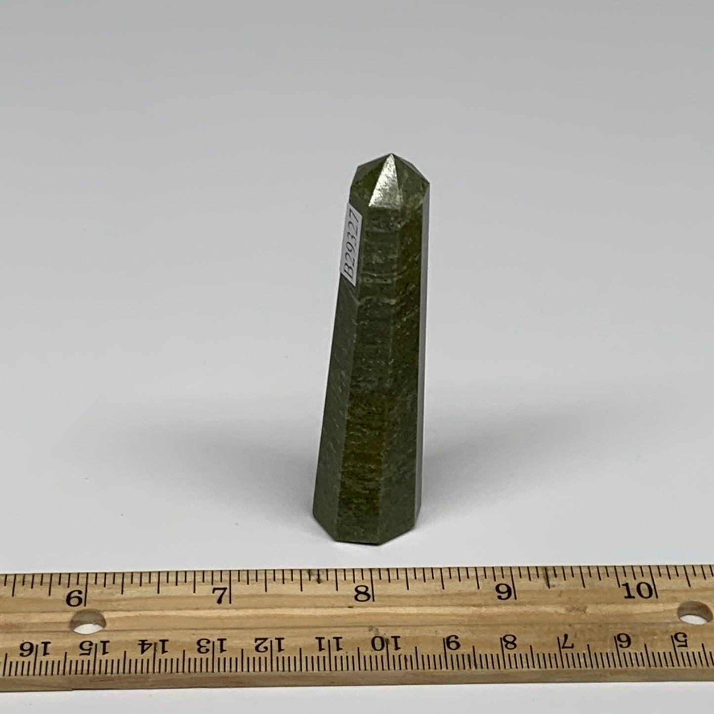 52.9g, 3.2"x0.7",  Natural Vasonite Tower Point Crystal from India, B29327