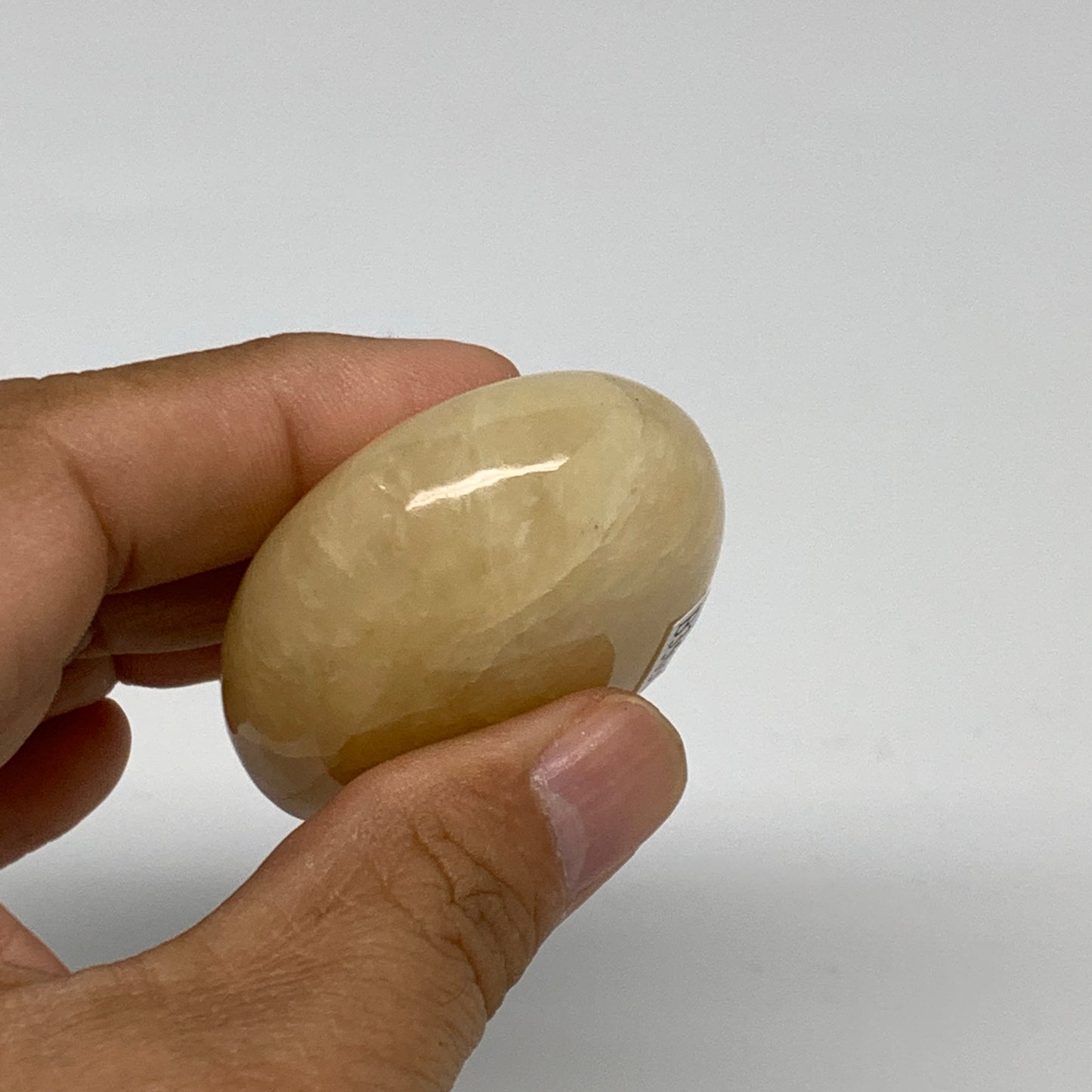 76.3g, 2.1"x1.6"x0.9", Yellow Aventurine Palm-Stone Crystal Stone, B35051