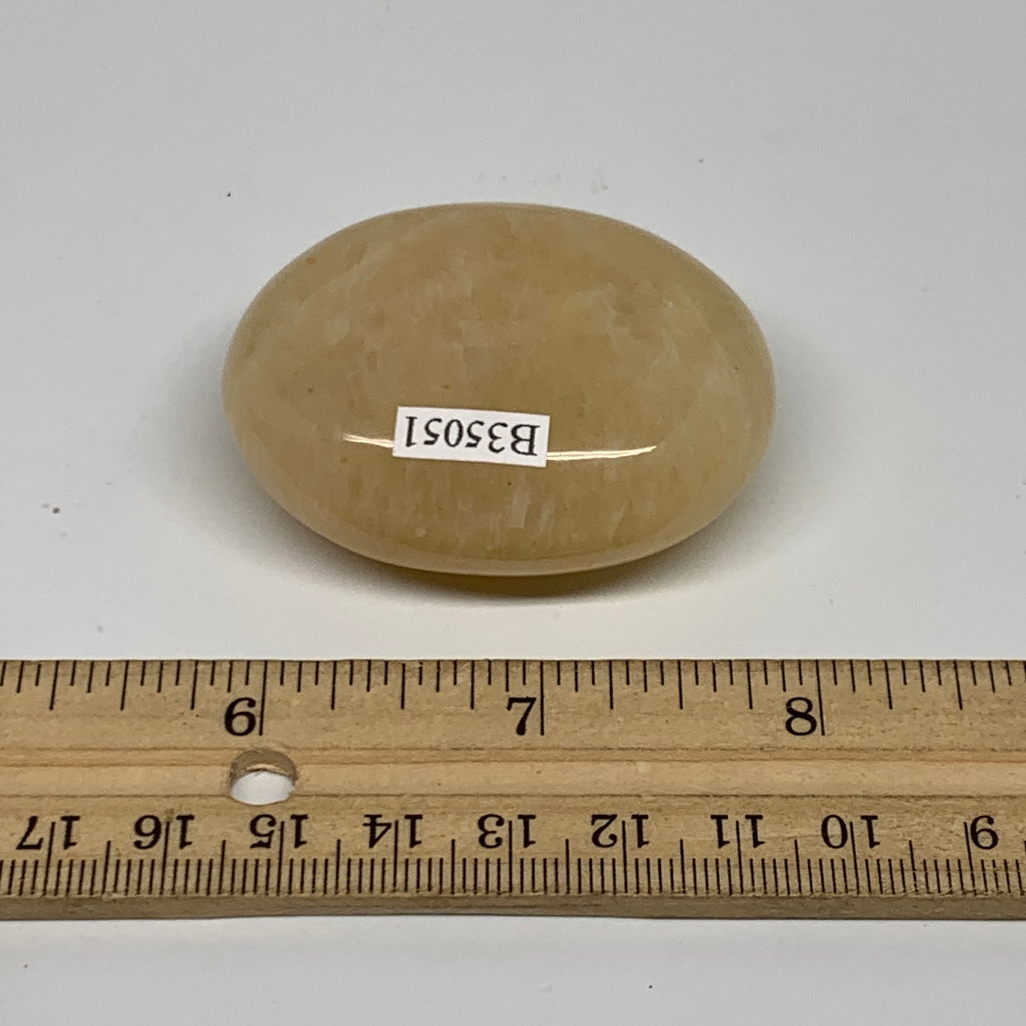 76.3g, 2.1"x1.6"x0.9", Yellow Aventurine Palm-Stone Crystal Stone, B35051