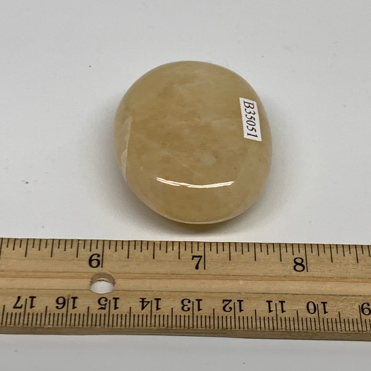 76.3g, 2.1"x1.6"x0.9", Yellow Aventurine Palm-Stone Crystal Stone, B35051