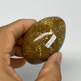 124.4g, 2.2"x1.7"x1.4" Natural Ocean Jasper Palm-Stone Orbicular Jasper, B30780
