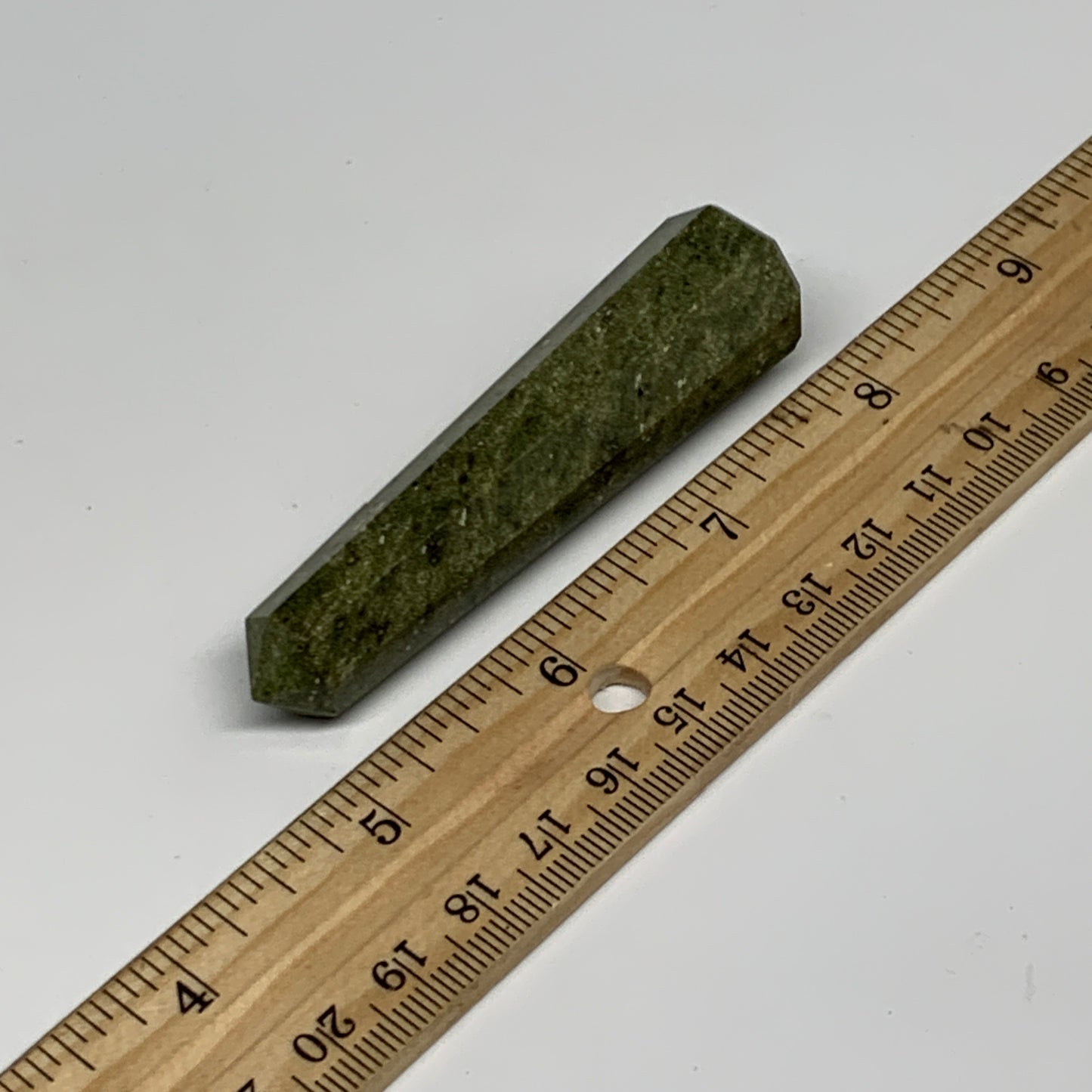 46.1g, 3"x0.7",  Natural Vasonite Tower Point Crystal from India, B29328