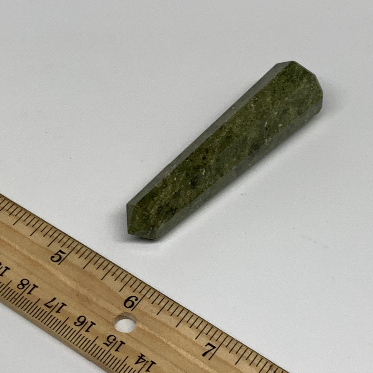 46.1g, 3"x0.7",  Natural Vasonite Tower Point Crystal from India, B29328
