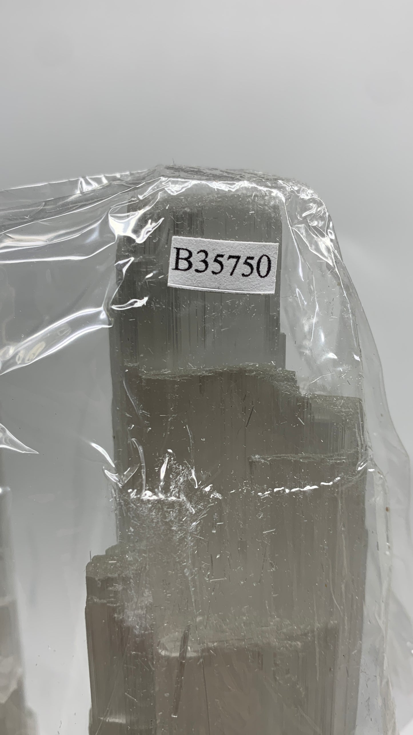 12.6 lbs, 15.8"x5.3"x3.5" Rough Selenite (Satin Spar) Lamp Tower W/Chord, B35750