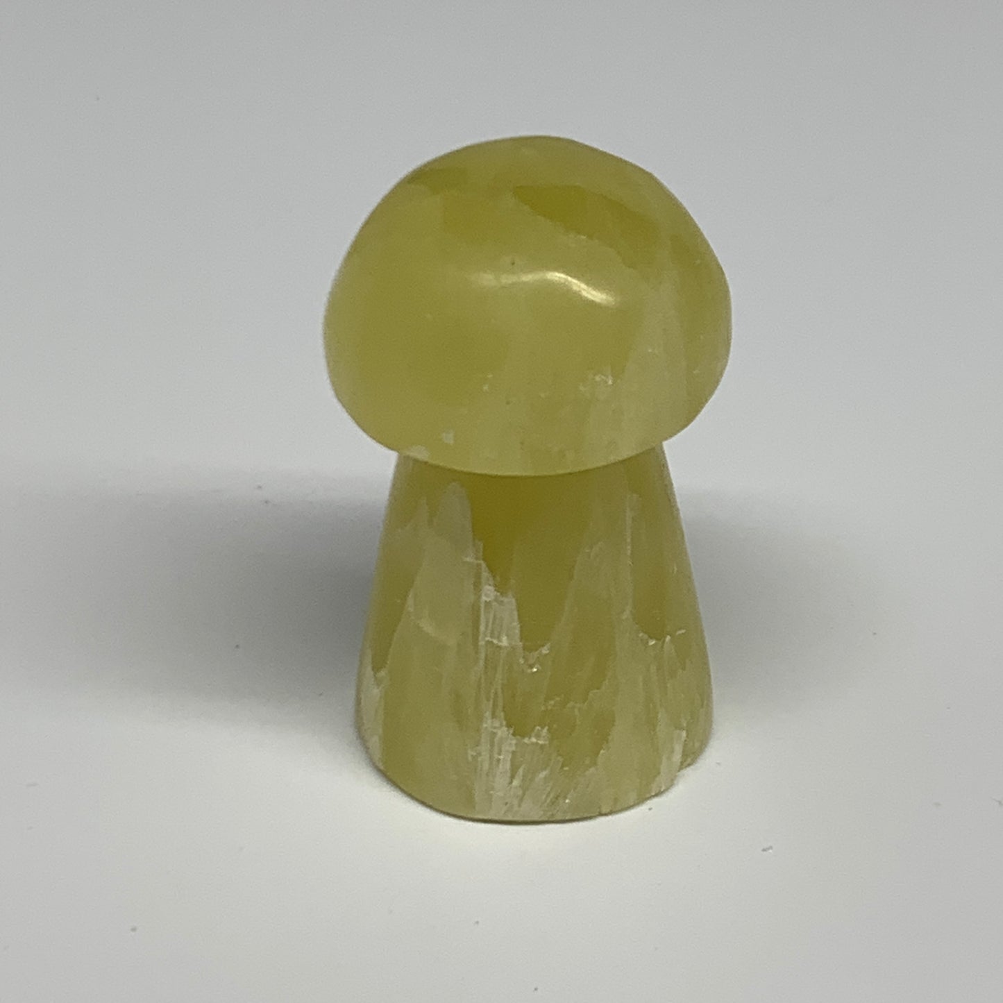 158.5g, 2.5"x1.4" Natural Lemon Calcite Mushroom Gemstone @Pakistan, B31641