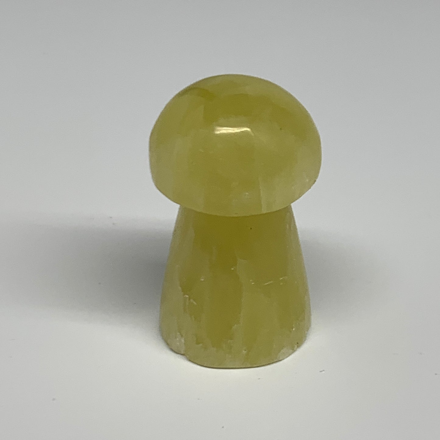 158.5g, 2.5"x1.4" Natural Lemon Calcite Mushroom Gemstone @Pakistan, B31641