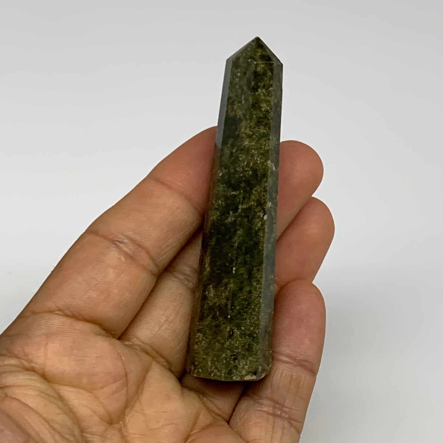 50g, 3"x0.8",  Natural Vasonite Tower Point Crystal from India, B29330