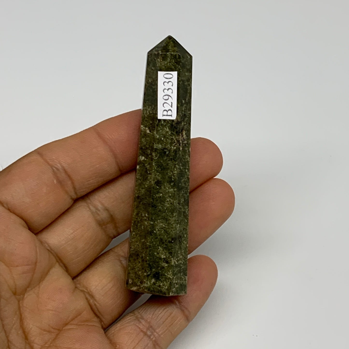 50g, 3"x0.8",  Natural Vasonite Tower Point Crystal from India, B29330