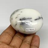 108.8g, 2.2"x1.9"x1.2", Dendrite Opal Palm-Stone Reiki Energy Crystal, B27810