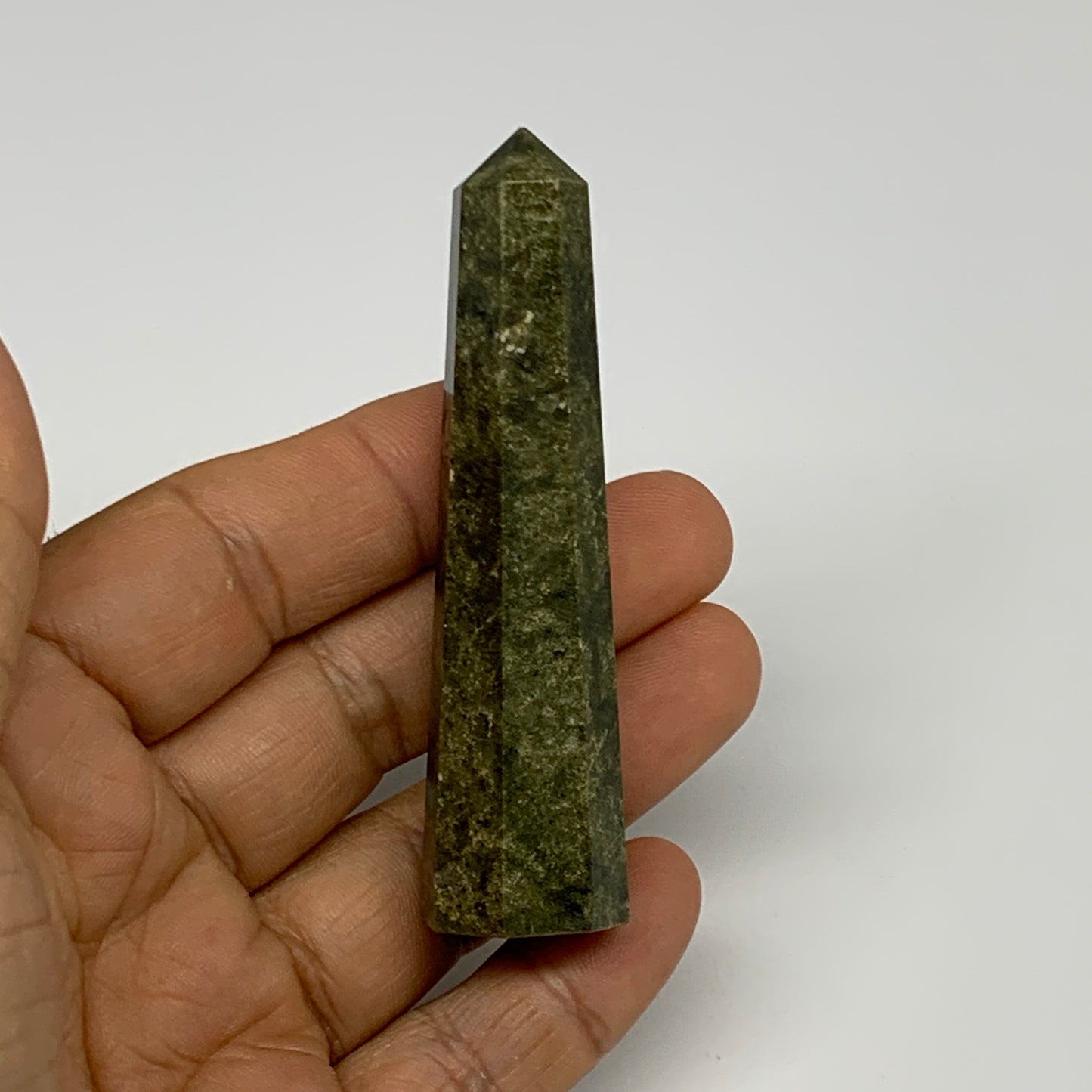 50g, 3"x0.8",  Natural Vasonite Tower Point Crystal from India, B29330