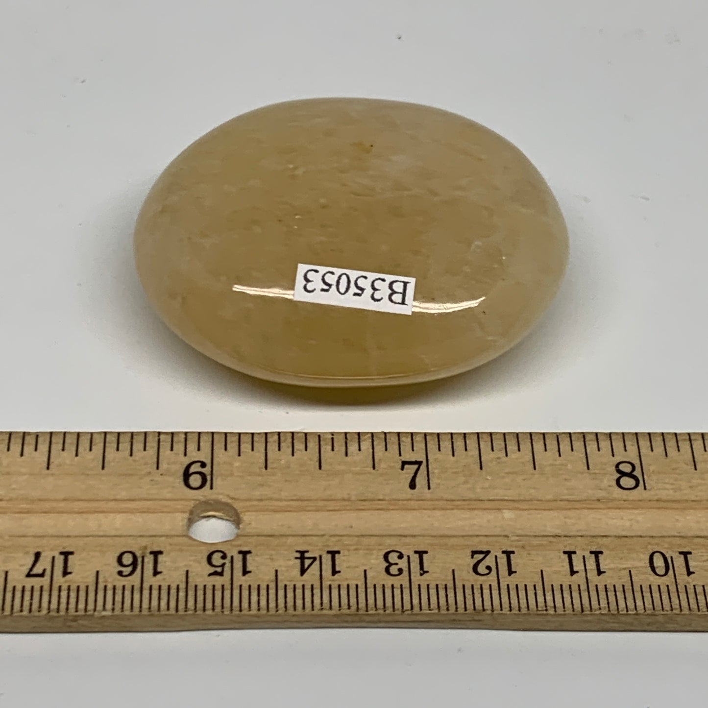 78.6g, 2.2"x1.7"x0.8", Yellow Aventurine Palm-Stone Crystal Stone, B35053