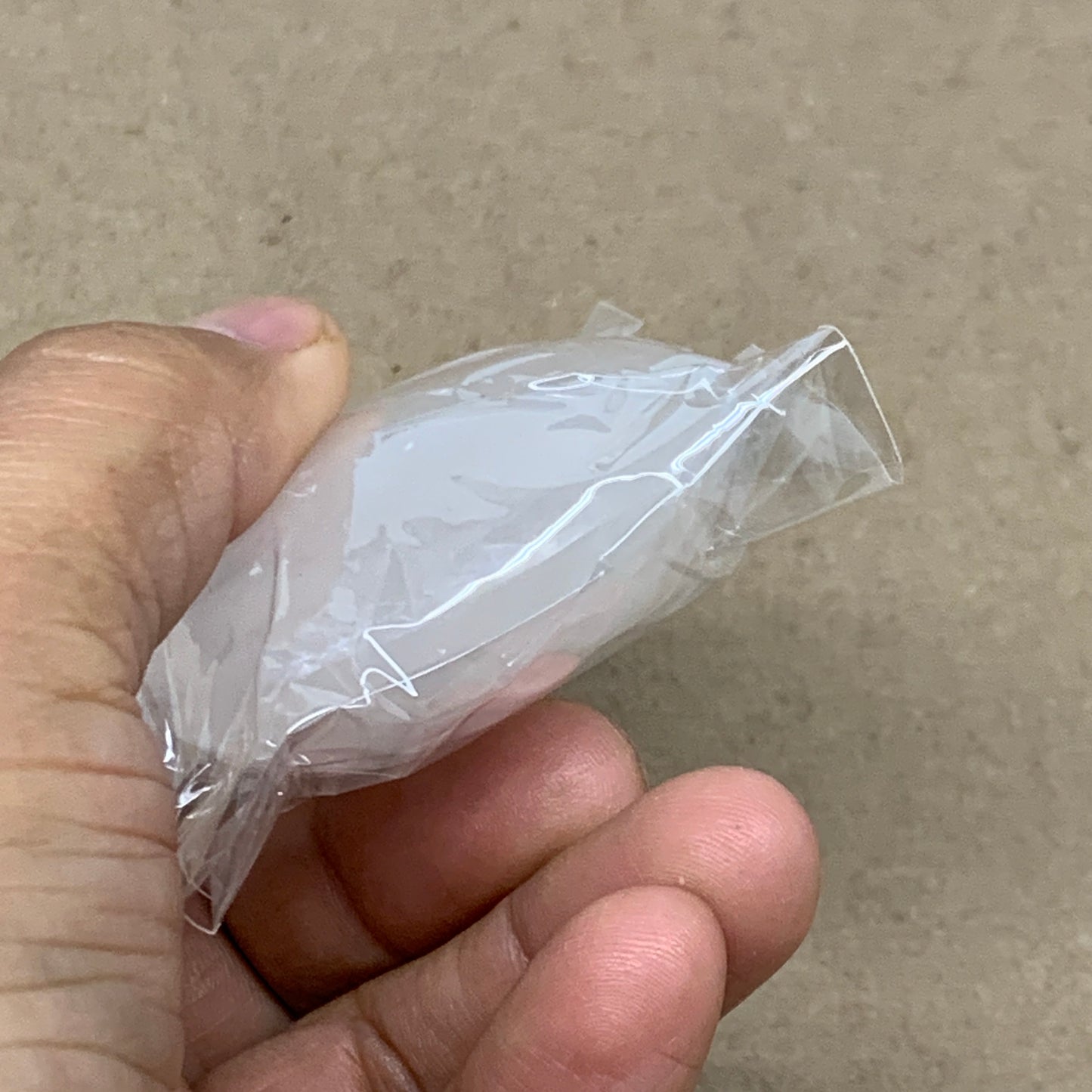 93g, 2.7"x1.9"x1", White Selenite Palmstone Crystal Pillow Reiki, B36364