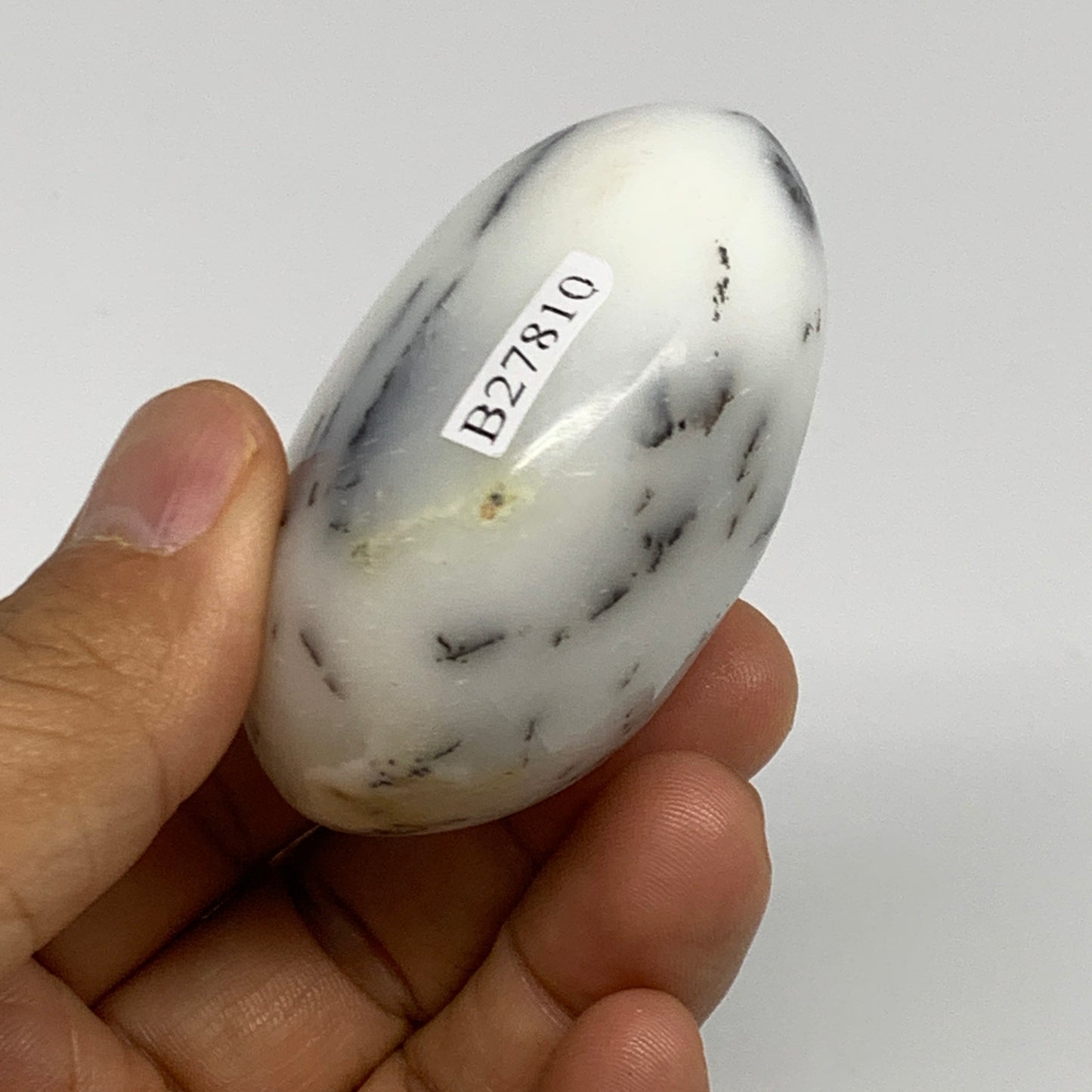 108.8g, 2.2"x1.9"x1.2", Dendrite Opal Palm-Stone Reiki Energy Crystal, B27810