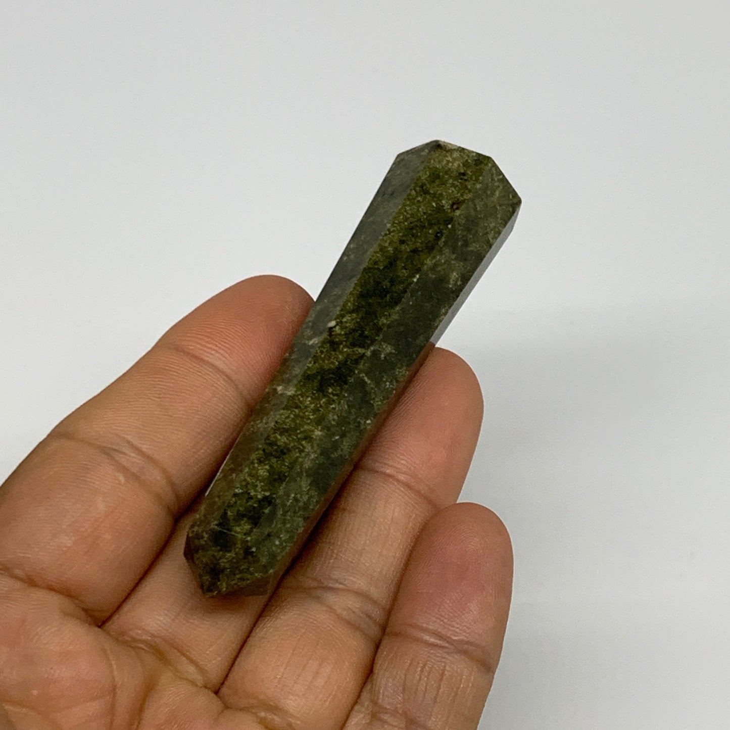 50g, 3"x0.8",  Natural Vasonite Tower Point Crystal from India, B29330