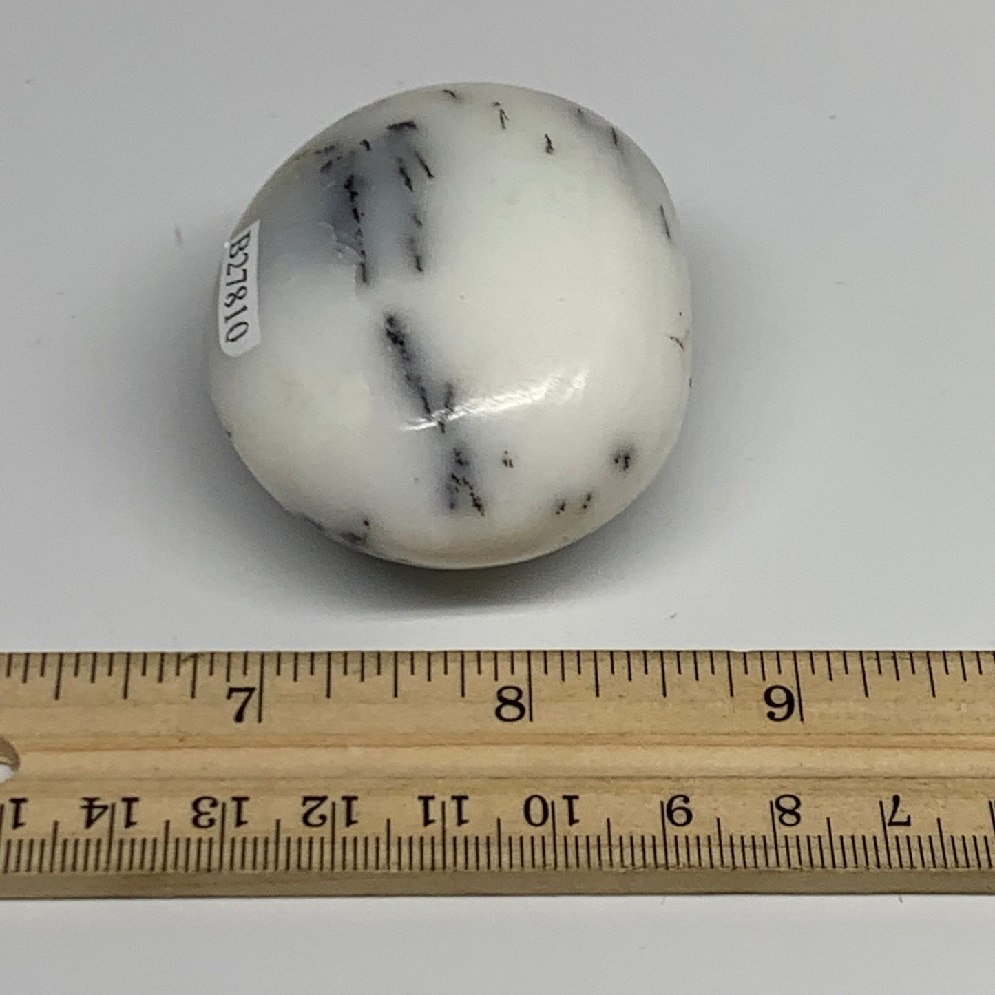 108.8g, 2.2"x1.9"x1.2", Dendrite Opal Palm-Stone Reiki Energy Crystal, B27810