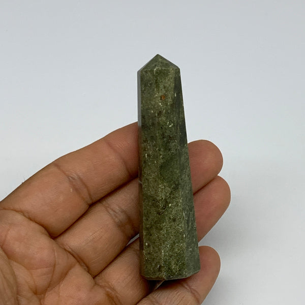 50.6g, 3"x0.8",  Natural Vasonite Tower Point Crystal from India, B29331