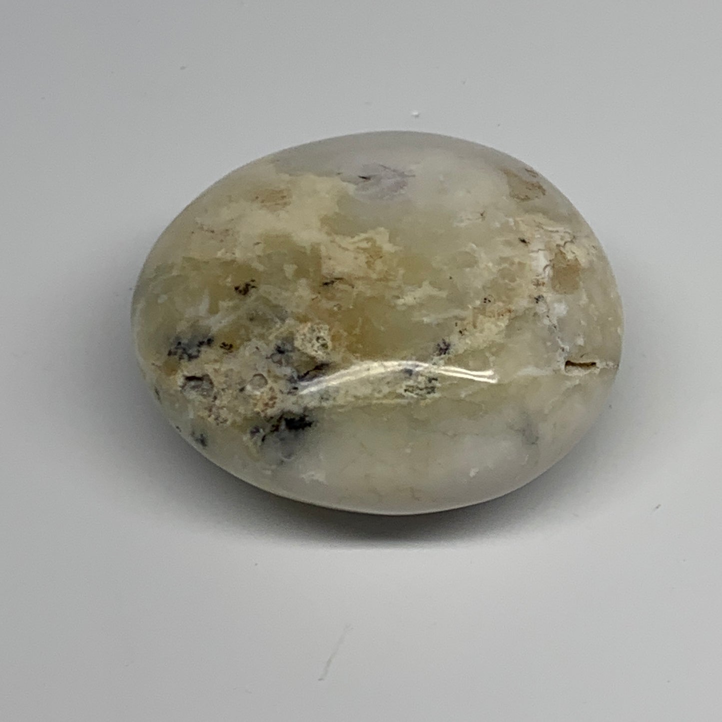 146.4g, 2.4"x2.3"x1.2", Dendrite Opal Palm-Stone Reiki Energy Crystal, B27811