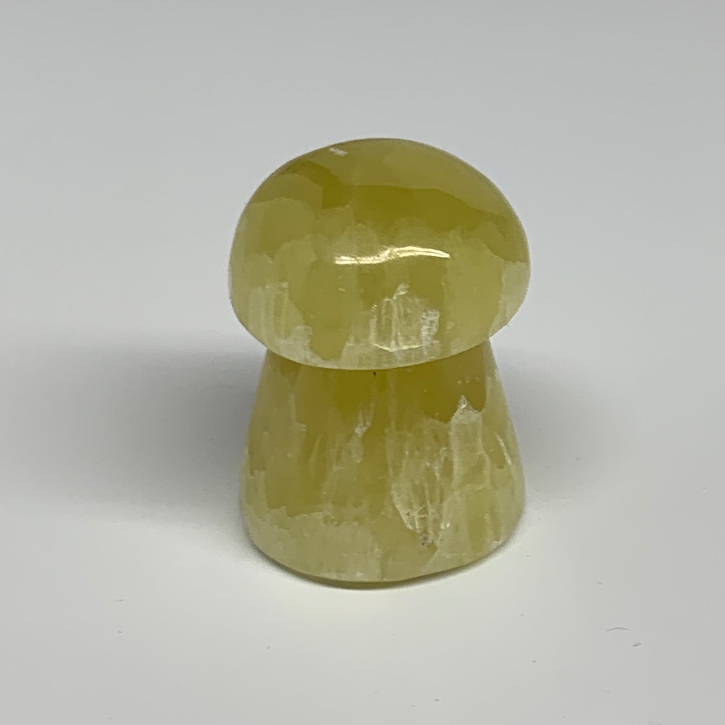 194.4g, 2.3"x1.7" Natural Lemon Calcite Mushroom Gemstone @Pakistan, B31643