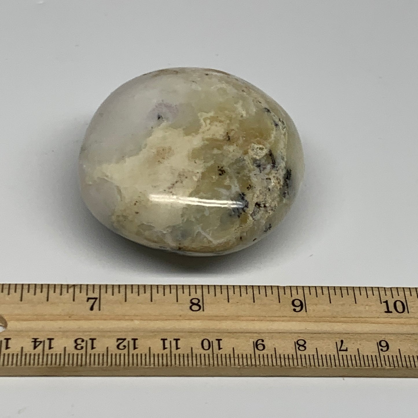 146.4g, 2.4"x2.3"x1.2", Dendrite Opal Palm-Stone Reiki Energy Crystal, B27811