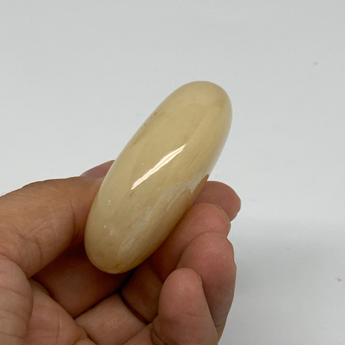 83.7g, 2.2"x1.7"x0.8", Yellow Aventurine Palm-Stone Crystal Stone, B35055