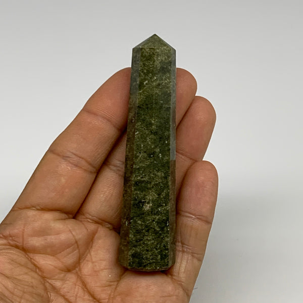 61.3g, 3.3"x0.8",  Natural Vasonite Tower Point Crystal from India, B29332