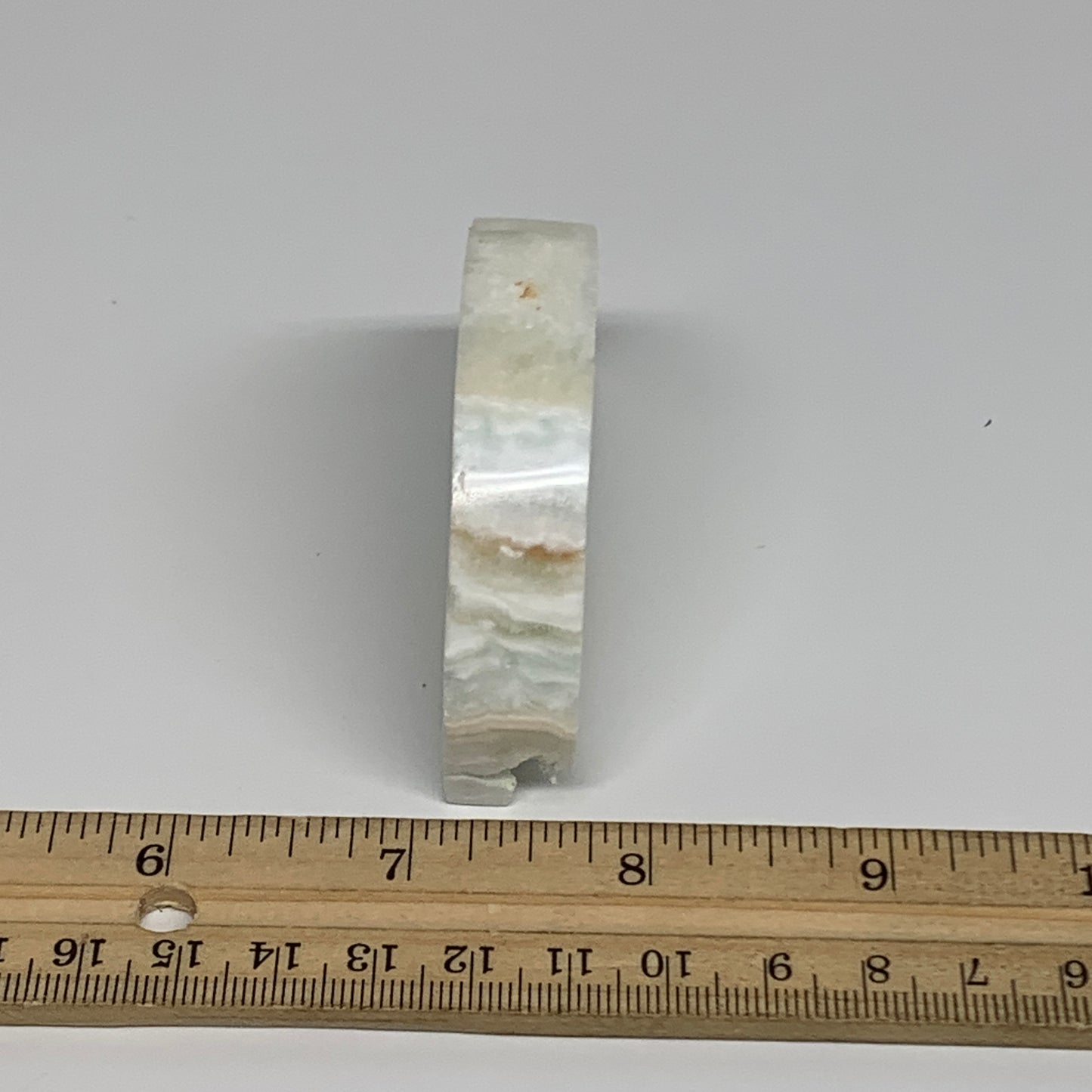 82.5g, 3"x1.3"x0.6", Caribbean Calcite Moon Crescent Gemstone, B33629