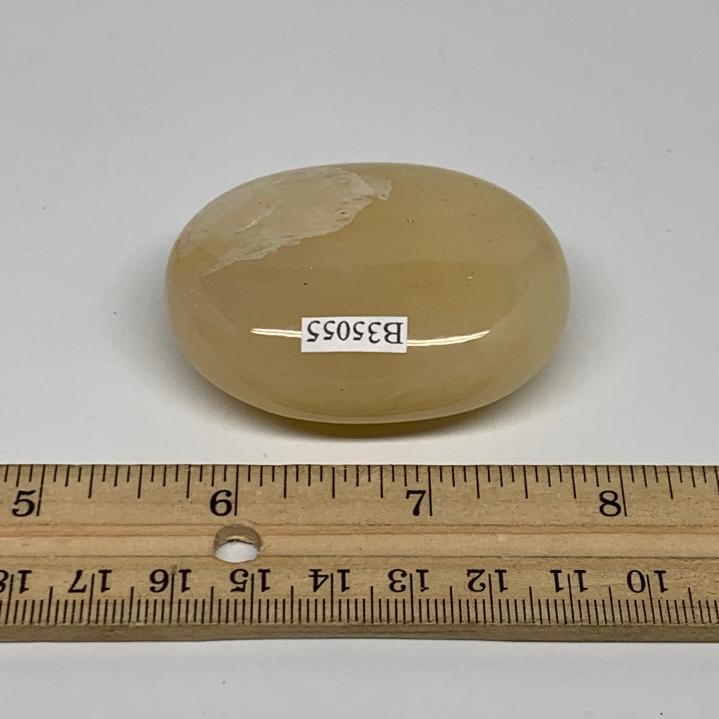 83.7g, 2.2"x1.7"x0.8", Yellow Aventurine Palm-Stone Crystal Stone, B35055