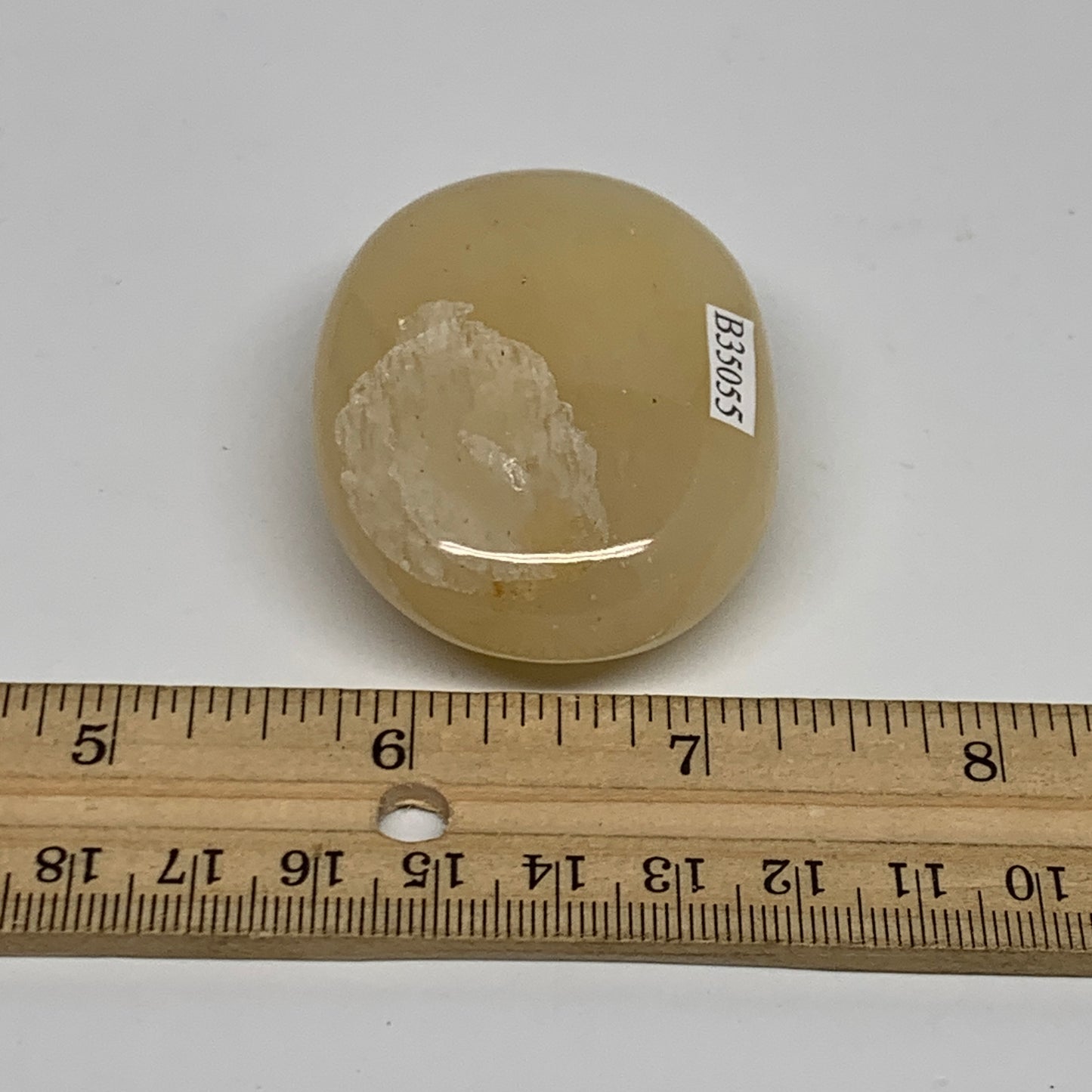 83.7g, 2.2"x1.7"x0.8", Yellow Aventurine Palm-Stone Crystal Stone, B35055
