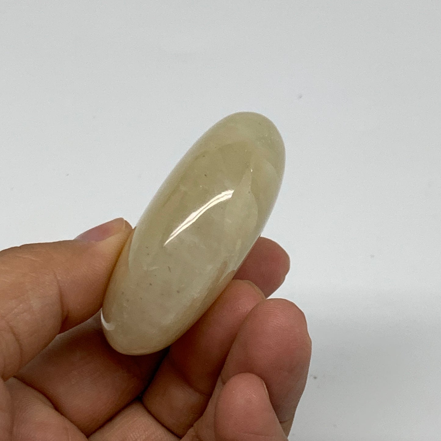 80g, 2.1"x1.7"x0.9", Yellow Aventurine Palm-Stone Crystal Stone, B35056