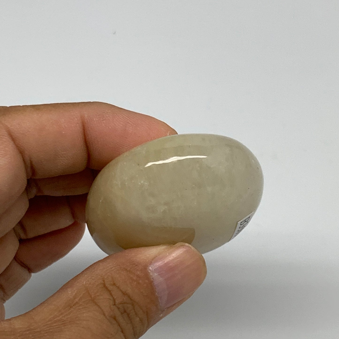 80g, 2.1"x1.7"x0.9", Yellow Aventurine Palm-Stone Crystal Stone, B35056