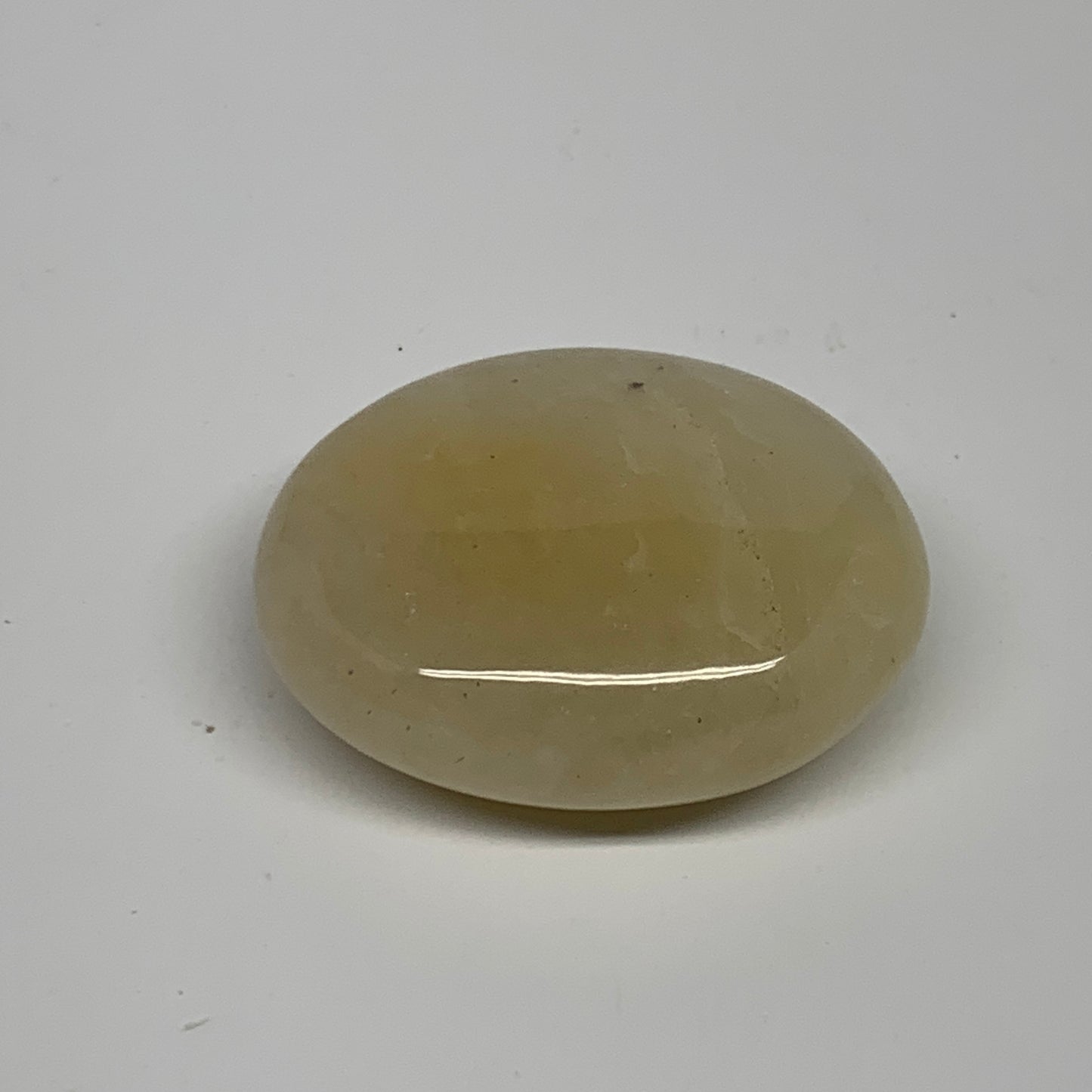 80g, 2.1"x1.7"x0.9", Yellow Aventurine Palm-Stone Crystal Stone, B35056