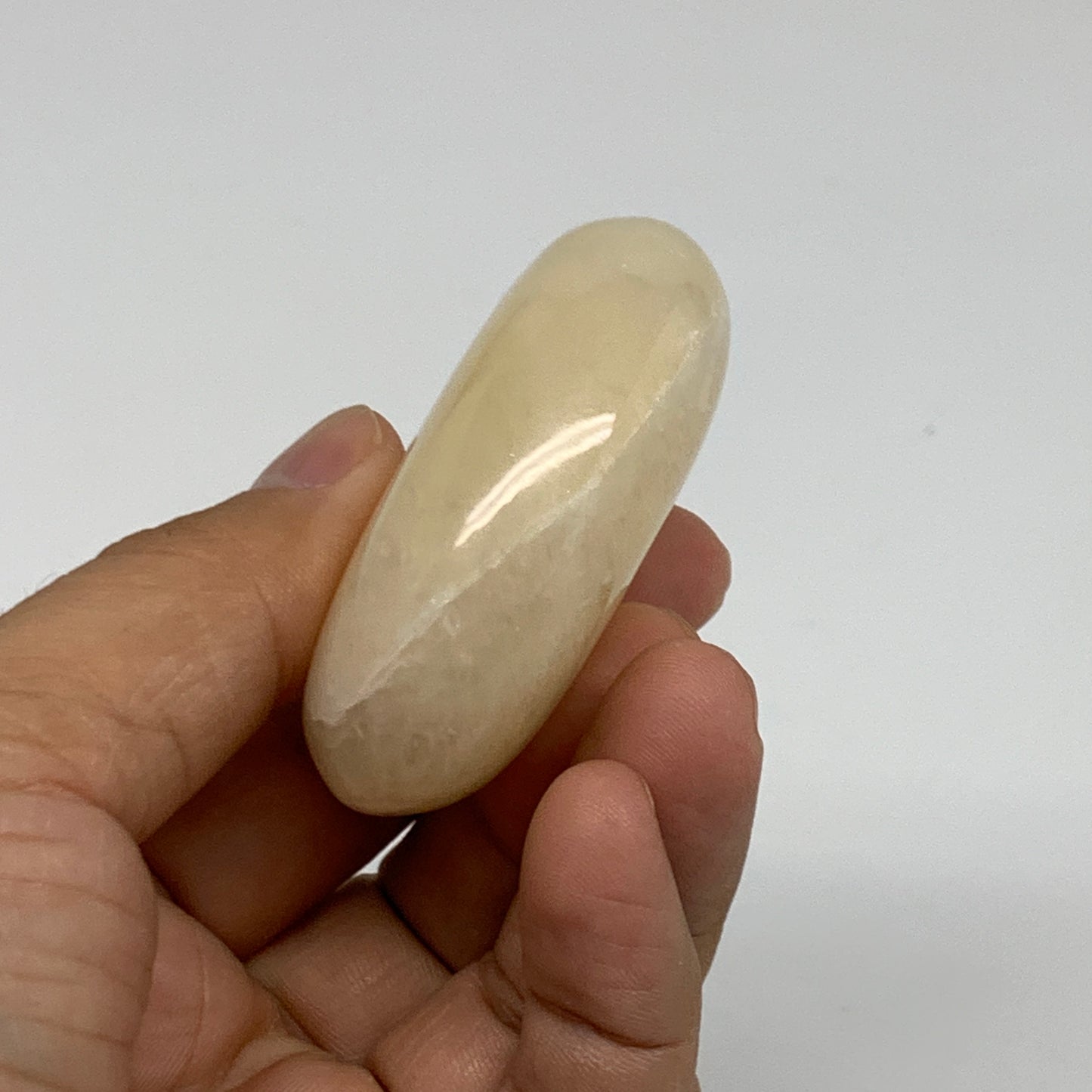 81.5g, 2.2"x1.7"x0.8", Yellow Aventurine Palm-Stone Crystal Stone, B35057