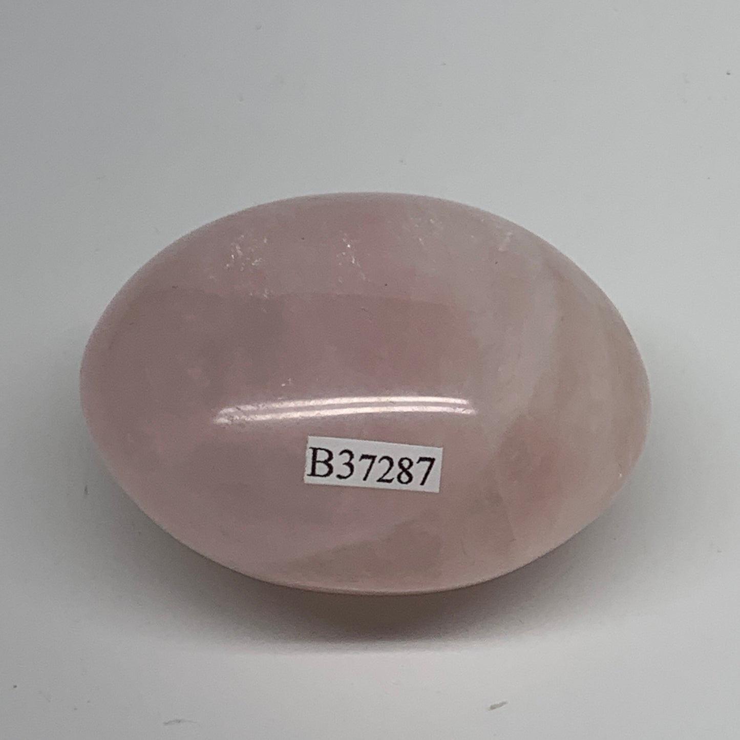162g , 2.5"x2"x1.4", Natural Pink Rose Quartz Palm-stone Crystal, B37287