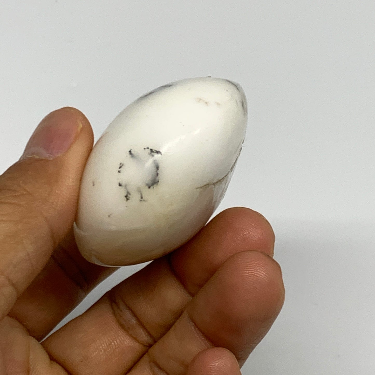 95.5g, 2.4"x1.9"x1.1", Dendrite Opal Palm-Stone Reiki Energy Crystal, B27814