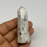 62.2g, 2.8"x0.9", Rainbow Moonstone Tower Obelisk Point Crystal @India, B29199