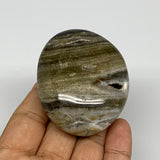 126.2g, 2.5"x2"x1.1" Natural Ocean Jasper Palm-Stone Orbicular Jasper, B30773