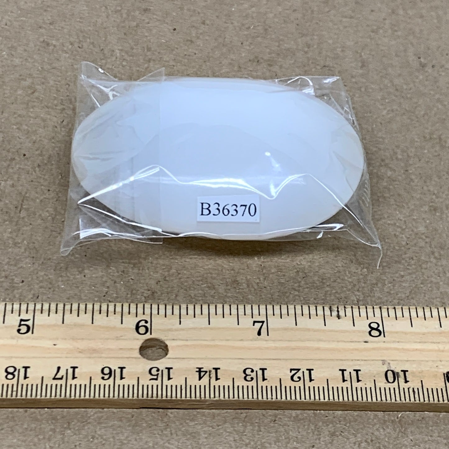 98g, 2.7"x2"x1", White Selenite Palmstone Crystal Pillow Reiki, B36370