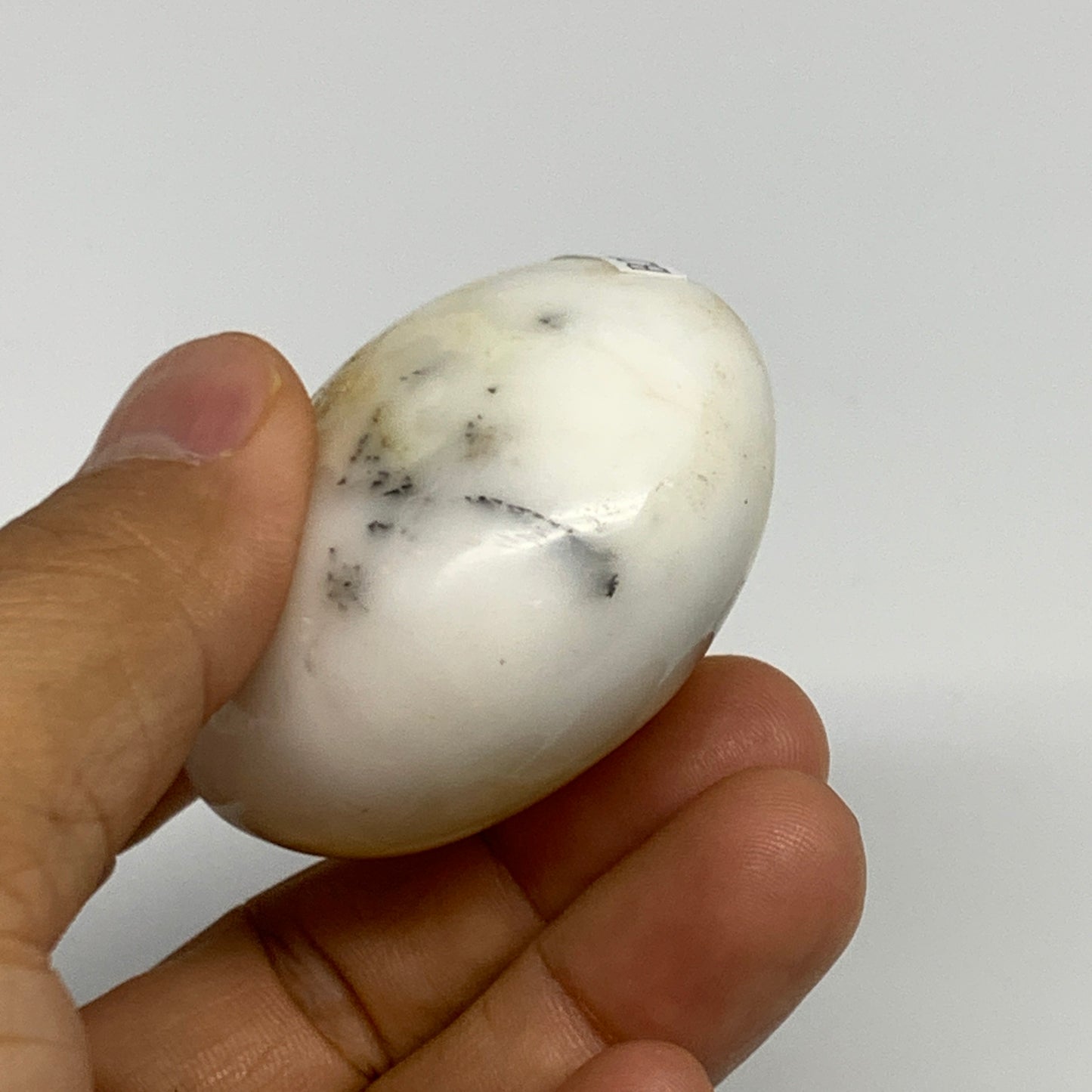 91.2g, 2"x2"x1.2", Dendrite Opal Palm-Stone Reiki Energy Crystal, B27815