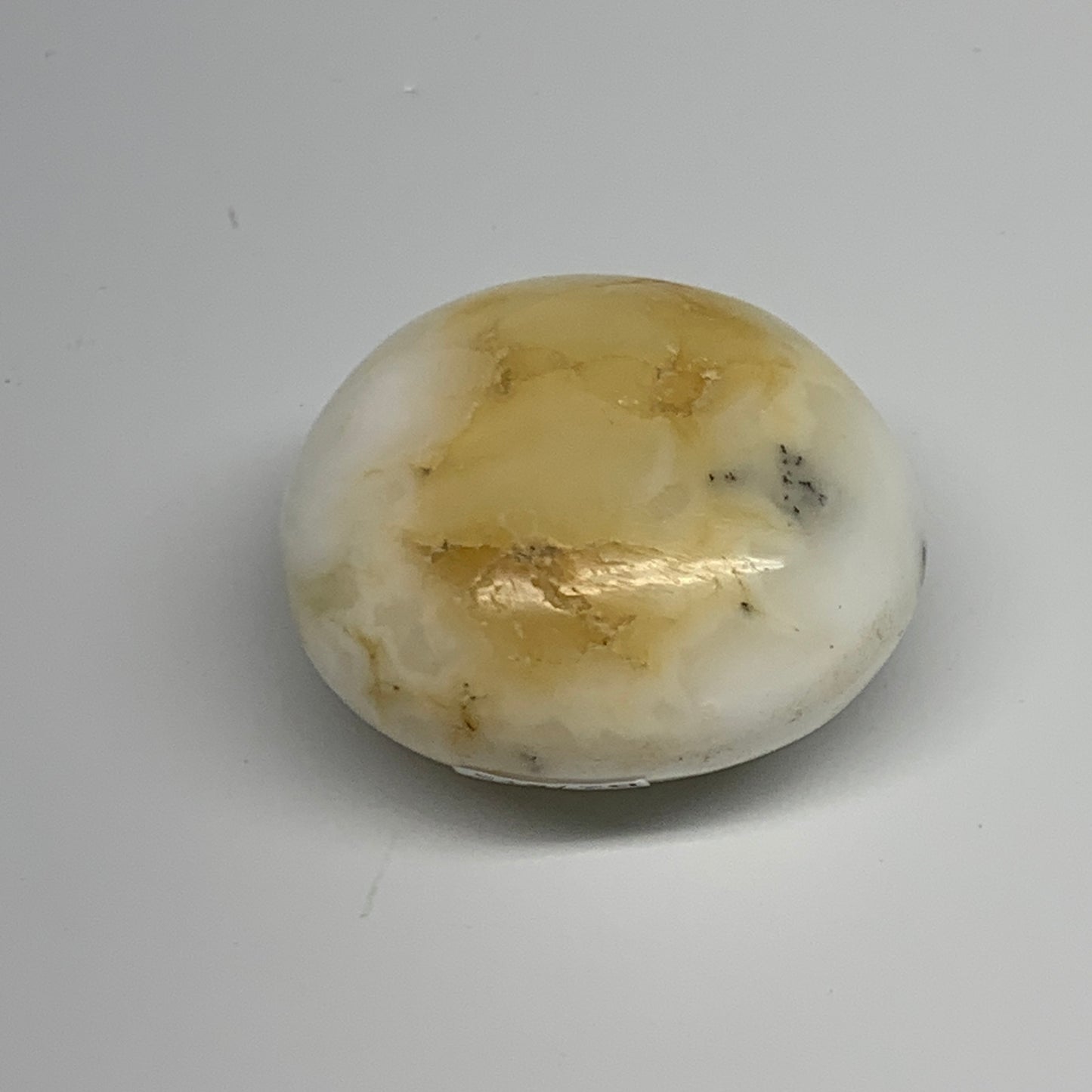 91.2g, 2"x2"x1.2", Dendrite Opal Palm-Stone Reiki Energy Crystal, B27815
