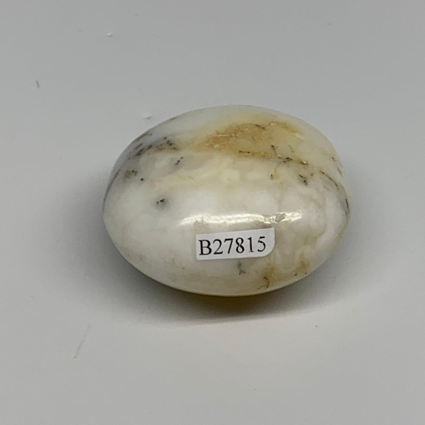 91.2g, 2"x2"x1.2", Dendrite Opal Palm-Stone Reiki Energy Crystal, B27815