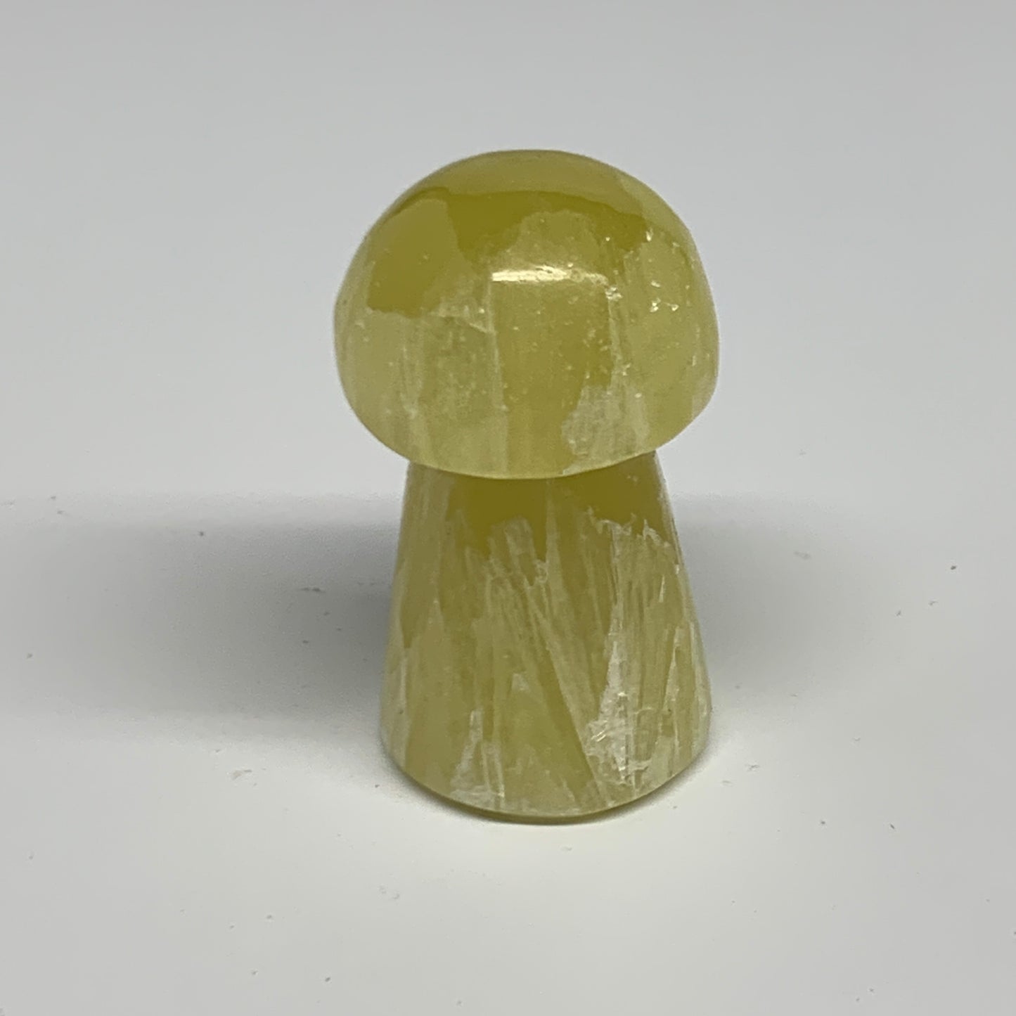 138.2g, 2.5"x1.3" Natural Lemon Calcite Mushroom Gemstone @Pakistan, B31646
